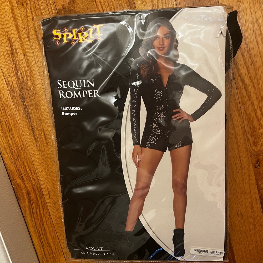 Sequin Romper Halloween Costume Large BNWT